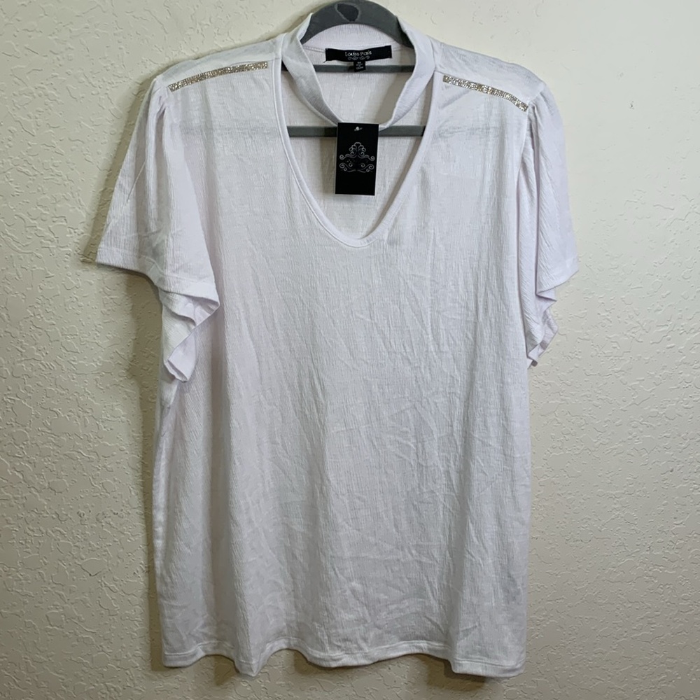 NWT Louise Paris choker bling Top